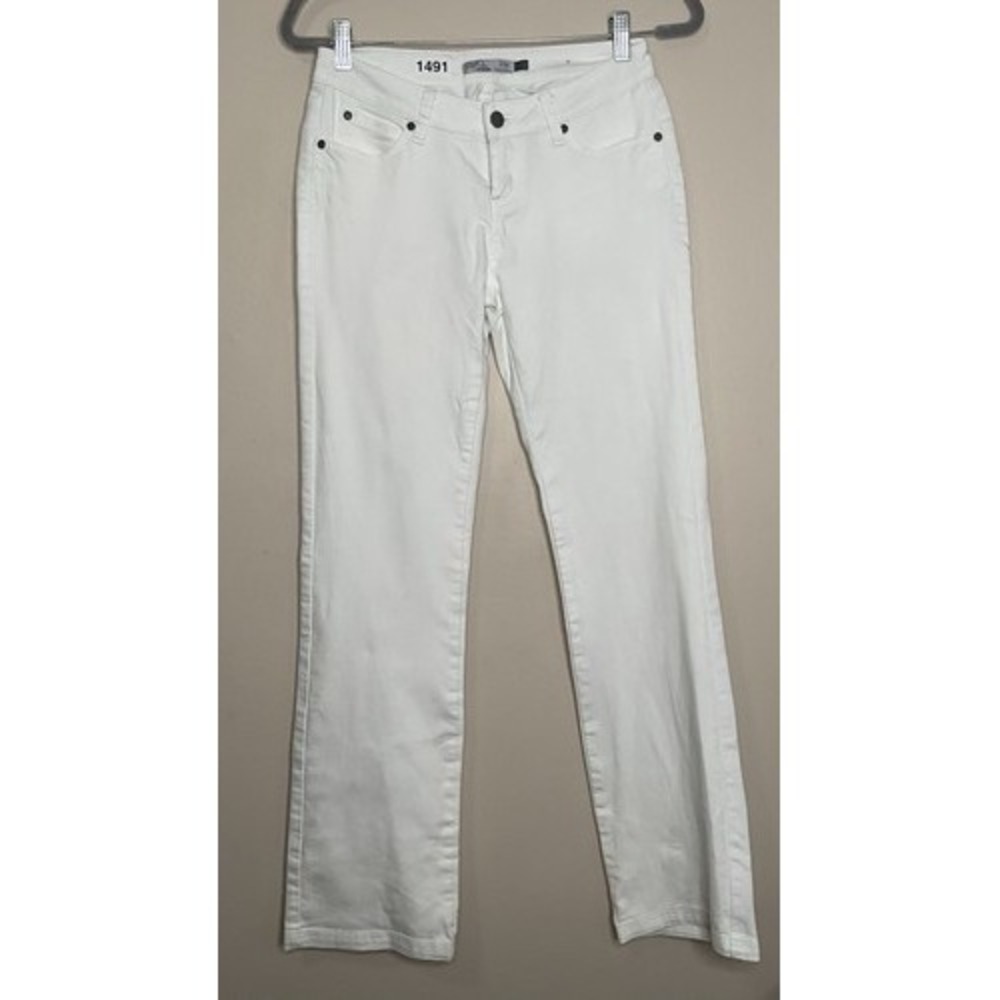 Prana White Mid Rise Stretch Straight Leg Kayla Jeans Women 2/26 China